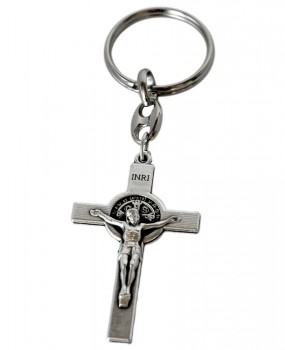 Porta-chaves com crucifixo de São Bento